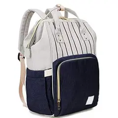 LANZURY IMPORTACIONES - Pañalera Tipo Morral Multiusos Para Bebe - AZUL OSCURO