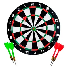 GENERICO - Tablero Doble Faz Tiro Al Blanco Y Diana 2en1 Dardos Juego