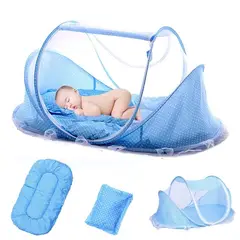 JON DI GROUP SAS - Cuna Mosquitero para Bebe Plegable Musical - Azul