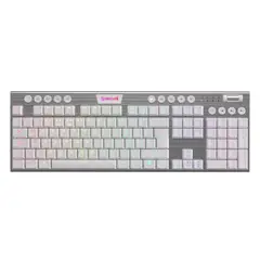REDRAGON - Teclado Gamer Bluetooth Horus K618 Low Blanco Red
