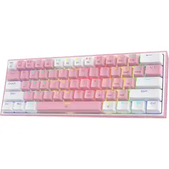 REDRAGON - Teclado Gamer Fizz Pro K616 Rgb Rosa-Blanco