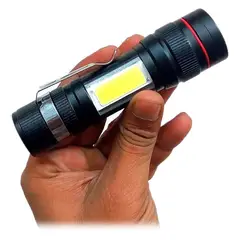 GENERICO - Linterna Led Recargable Luz Lateral Estuche Militar