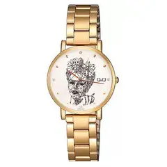 Q&Q - Reloj Qq Qyq Elegante Frida Kahlo Acero Estuche Dama
