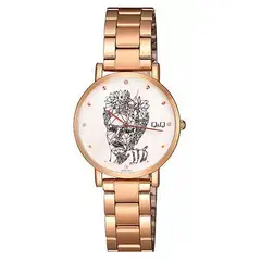 Q&Q - Reloj Qq Qyq Elegante Frida Kahlo Acero Estuche Dama