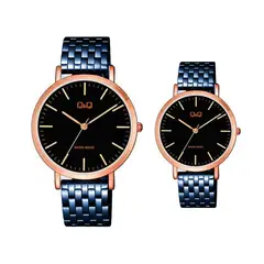 Q&Q - Relojes Pareja Duo Qyq Acero Quartz Qq Estuche