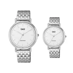 Q&Q - Relojes Pareja Duo Qyq Acero Quartz Qq Estuche