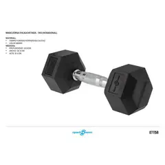 SPORTFITNESS - MANCUERNA 5KG HEXAGONAL