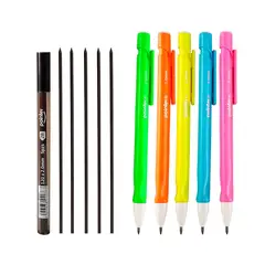 POINTER - Portaminas 2.0 Mm Colores Surtidos + Caja De Minas X 5 Unds