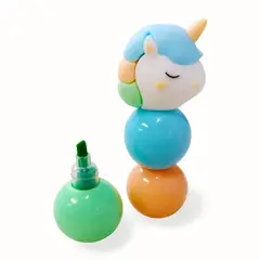 KIUT - Resaltador Kawaii Mini Pastel X 3 Unds Motivo Unicornio