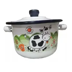 MUNDO BEBE - Olla Esmaltada Vaca 18 Cm