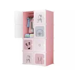 GENERICO - Armario Organizador Modulable de Ropa y Juguetes para Bebes - Rosado
