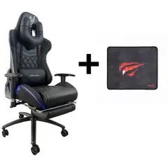 ZER - SILLA GAMER RECLINABLE ERGONOMICA NEGRA KITSUNE RGB RETROILUMINADA