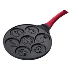 GENERICO - Sartén Para Pancakes 7 Compartimentos Antiadherente - Negro