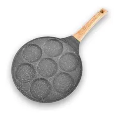 GENERICO - Sartén Para Pancakes 7 Compartimentos Antiadherente - Gris