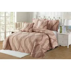 REALTEX - Colcha Sencilla Línea Europea 3 piezas Real Tex – Estampada