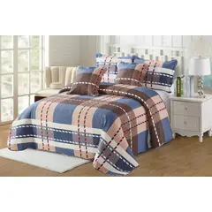 REALTEX - Colcha Sencilla Línea Europea 3 piezas Real Tex – Estampada