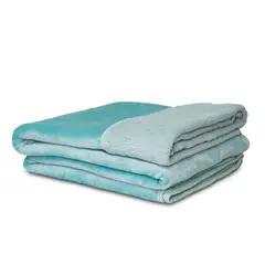REALTEX - Cobija Sencilla Flannel - Borrego Koyo 160X220 cm Verde Menta