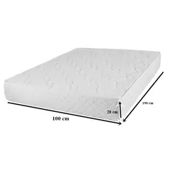 GENERICO - COLCHON SEMIORTOPEDICO RESORTADO 120x190 - BLANCO