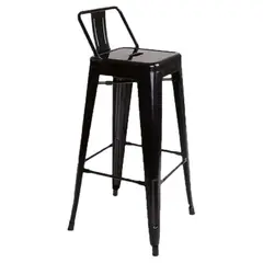 AKIVOY - Silla Butaco Tolix Negra Metálica Brillante AKIVOY- Negro-