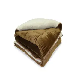 REALTEX - Cobija Flannel Borrego Real Tex Unicolor Café