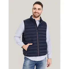 TOMMY HILFIGER - Chaleco azul Quilted triblock