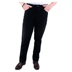 LEC LEE - Pantalón en Pana para Hombre - Negro.-