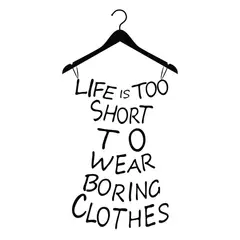 ADAZIO - Vinilo de Texto en Forma de Vestido S - 42cm x 80cm (ancho x alto)