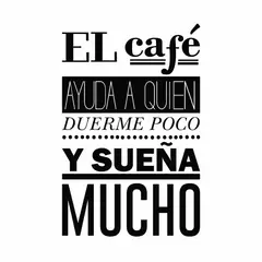 ADAZIO - Vinilo de texto para cocina El Café XS - 34cm x 58cm (ancho x alto)