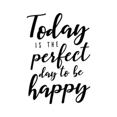 ADAZIO - Vinilo de Texto Perfect Day to Be Happy M - 68cm x 100cm (ancho x alto)