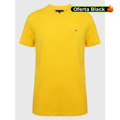 TOMMY HILFIGER - Camiseta amarilla essential con logo