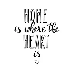 ADAZIO - Vinilo de Texto Home Is Where The Heart Is XL - 120cm x 150cm (ancho x alto)