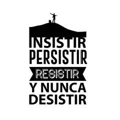 ADAZIO - Vinilo de Texto Motivador Persistir M - 62cm x 100cm (ancho x alto)
