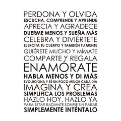 ADAZIO - Vinilo de Frases Motivadoras Perdona y Olvida S - 54cm x 75cm (ancho x alto)