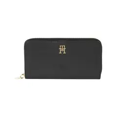 TOMMY HILFIGER - Cartera Chic Grande Con Monograma Negro