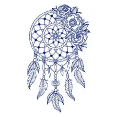 ADAZIO - Vinilo Decorativo Atrapasueños Floral M - 44cm x 75cm (ancho x alto)