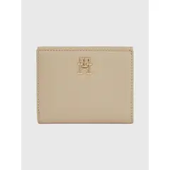 TOMMY HILFIGER - Cartera Mediana Con Acabado Granulado Mujer Beige