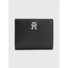 TOMMY HILFIGER - Cartera Mediana Con Acabado Granulado Mujer Negro
