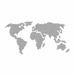 ADAZIO - Vinilo de Mapamundi Minimalista en Puntos