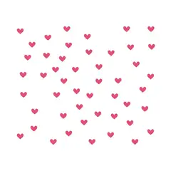 ADAZIO - Vinilos Decorativos Patrón de Corazones XS - 150cm x 150cm (ancho x alto)