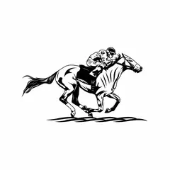ADAZIO - Vinilo Decorativo de Caballo con Jinete