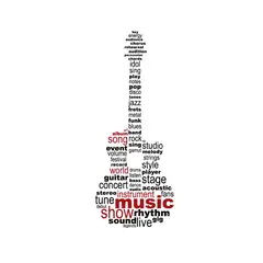 ADAZIO - Vinilo Decorativo de Guitarra en Textos