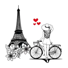ADAZIO - Vinilo Decorativo de Torre Eiffel XL - 140cm x 142cm (ancho x alto)