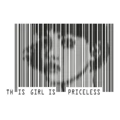 ADAZIO - Vinilo Chica en Código de Barras XL - 138cm x 92cm ancho x alto