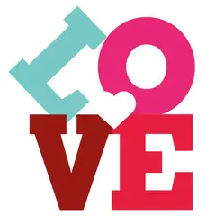 ADAZIO - Vinilo Decorativo de Texto Love S - 69cm x 75cm (ancho x alto)