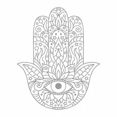 ADAZIO - Vinilo Decorativo Mano de Fatima L - 69cm x 85cm (ancho x alto)