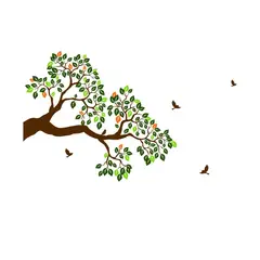 ADAZIO - Vinilo Floral Rama de Arbol XL - 160cm x 118cm ancho x alto