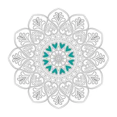ADAZIO - Vinilo Decorativo de Mandala Kanpur XS - 50cm x 50cm (ancho x alto)