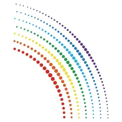 ADAZIO - Vinilo de Arcoiris de Puntos