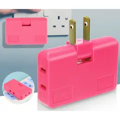 GENERICO - Adaptador De Toma Corriente 3 Salidas Giratorio 180 Grado