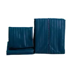REALTEX - Juego de Sábanas Real Tex Línea Confort Unicolor - Azul Petroleo